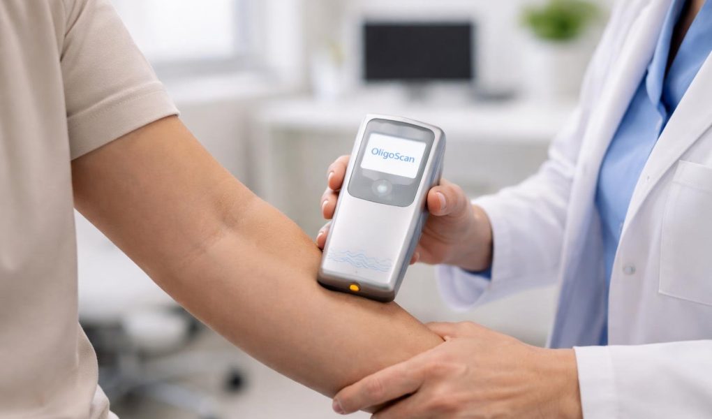 personne-appareil-oligoscan-bras-patient