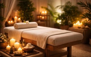table-massage-bougies-plantes-spa
