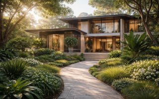batiment-moderne-verdure-chemin-pittoresque