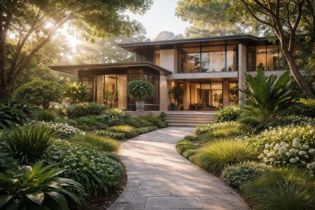 batiment-moderne-verdure-chemin-pittoresque