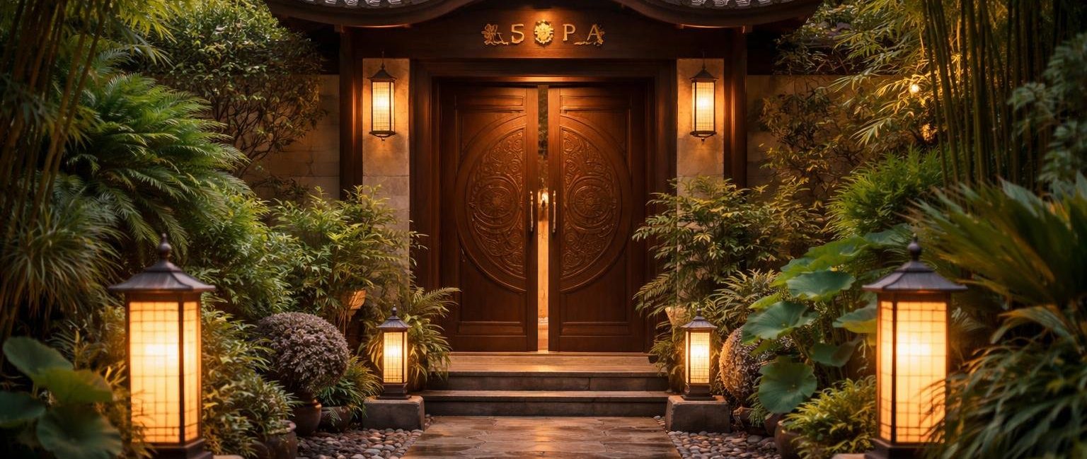 porte-spa-design-asiatique-plantes