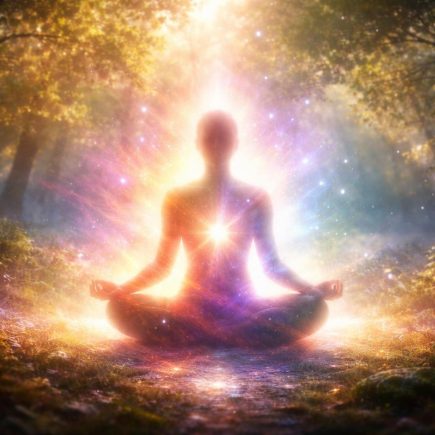 silhouette-meditation-aura-lumiere-arbres