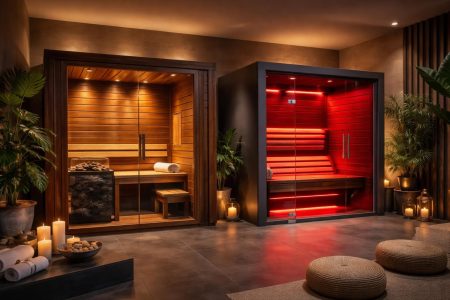 spa-sauna-bois-sombre-moderniste-plantes