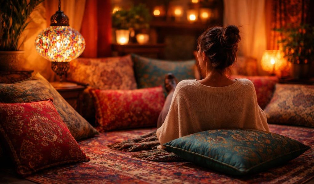 interieur-oriental-tapis-lampe-coussins