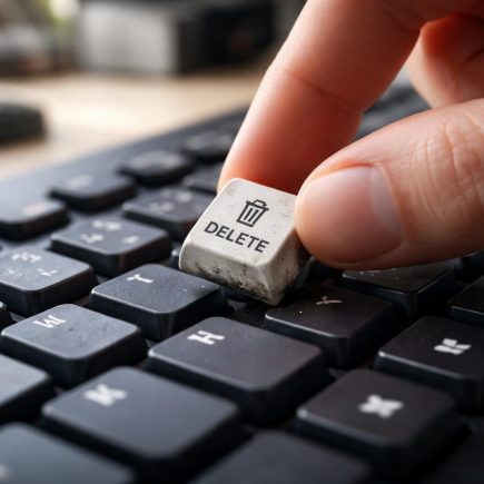 doigt-touche-clavier-bureau-flou